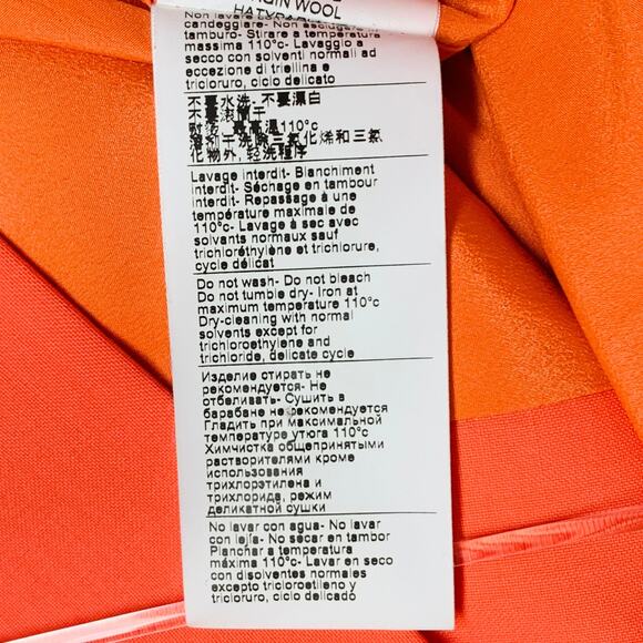 MSGM Size 6 Orange Wool Peak Lapel Jacket Blazer - Picture 9 of 10